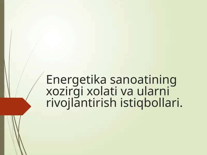 Elektr enyergiyasi sanoati