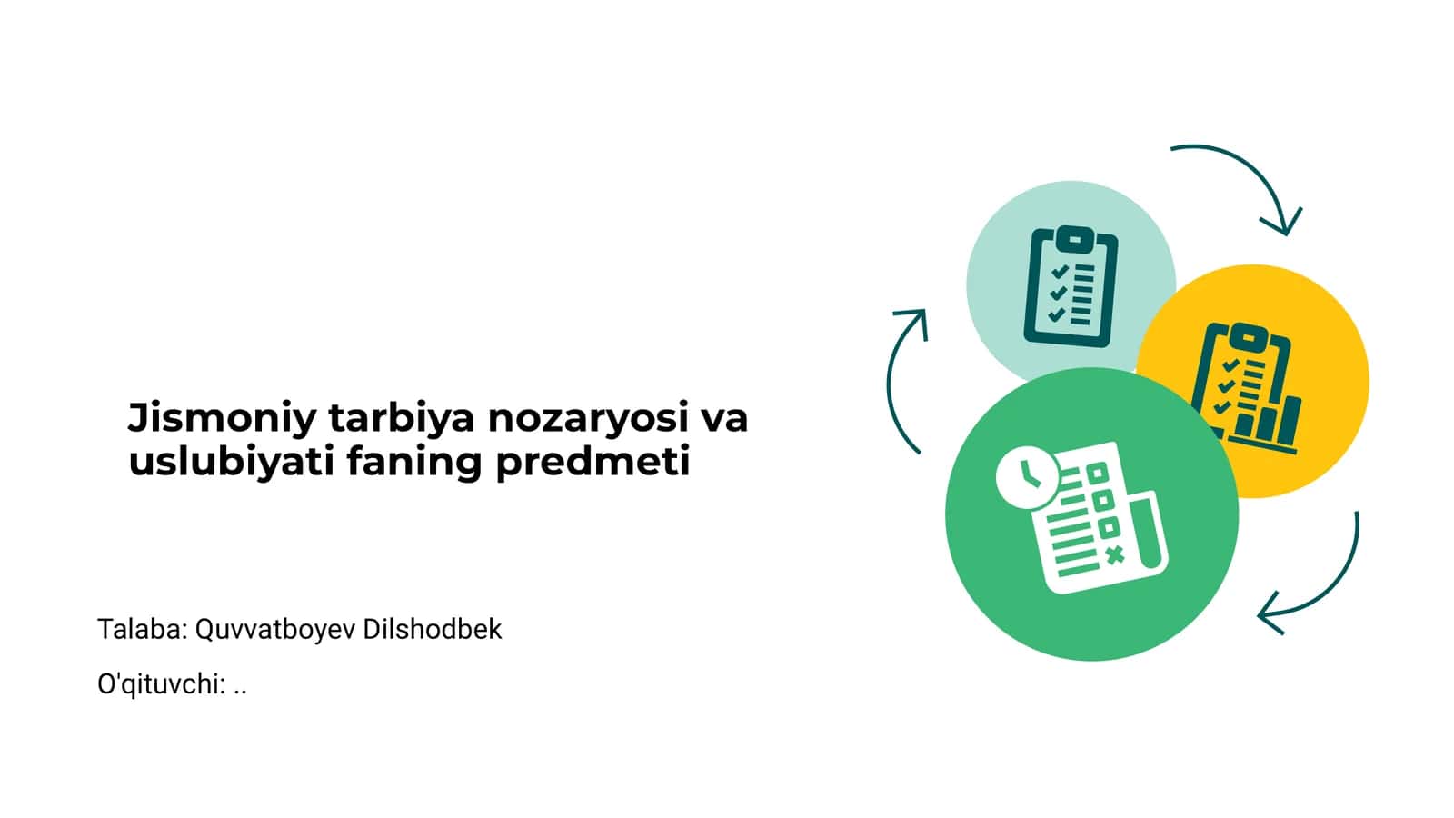 Jismoniy tarbiya nozaryosi va uslubiyati faning predmeti