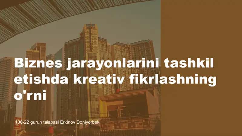 Kreativ fikrlash darajasi
