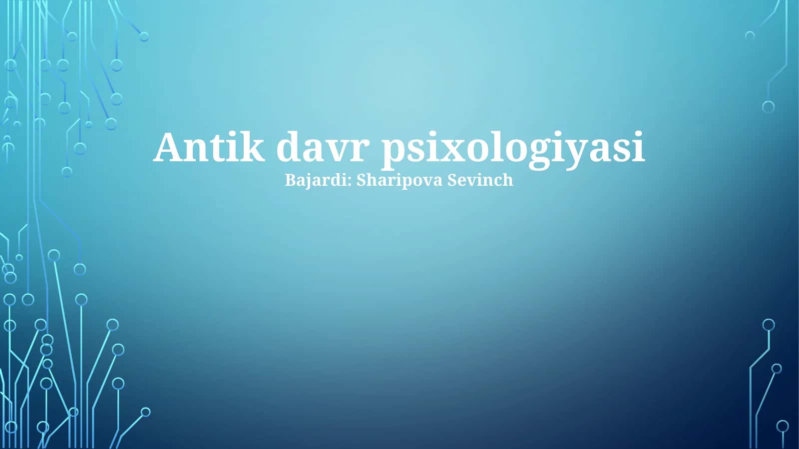 Antik davr psixologiyasi