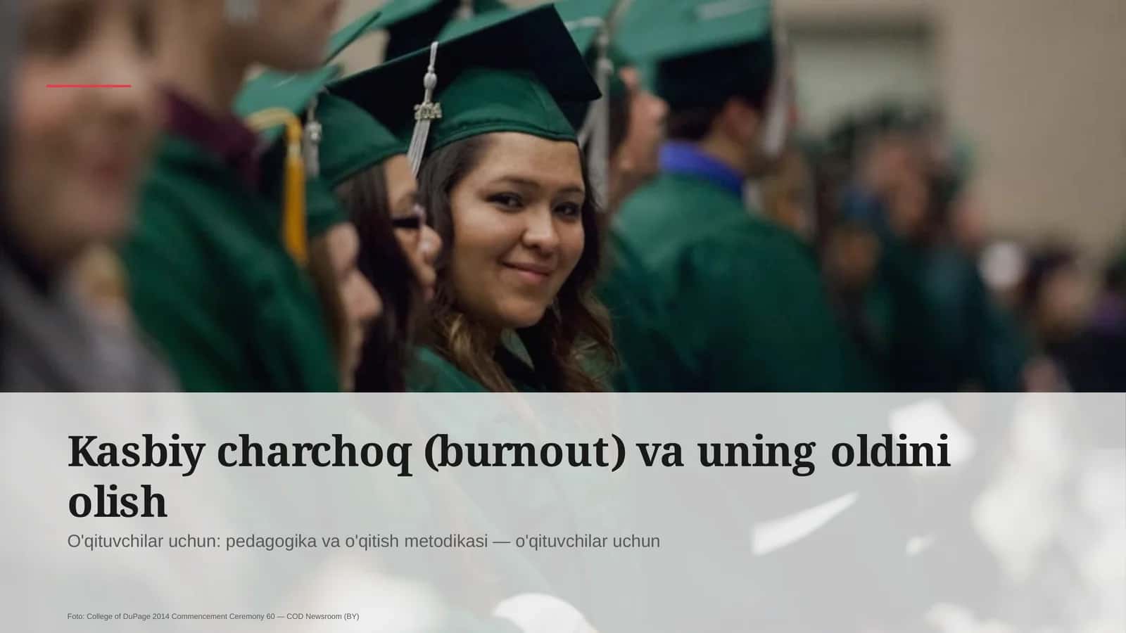 Kasbiy charchoq (burnout) va uning oldini olish