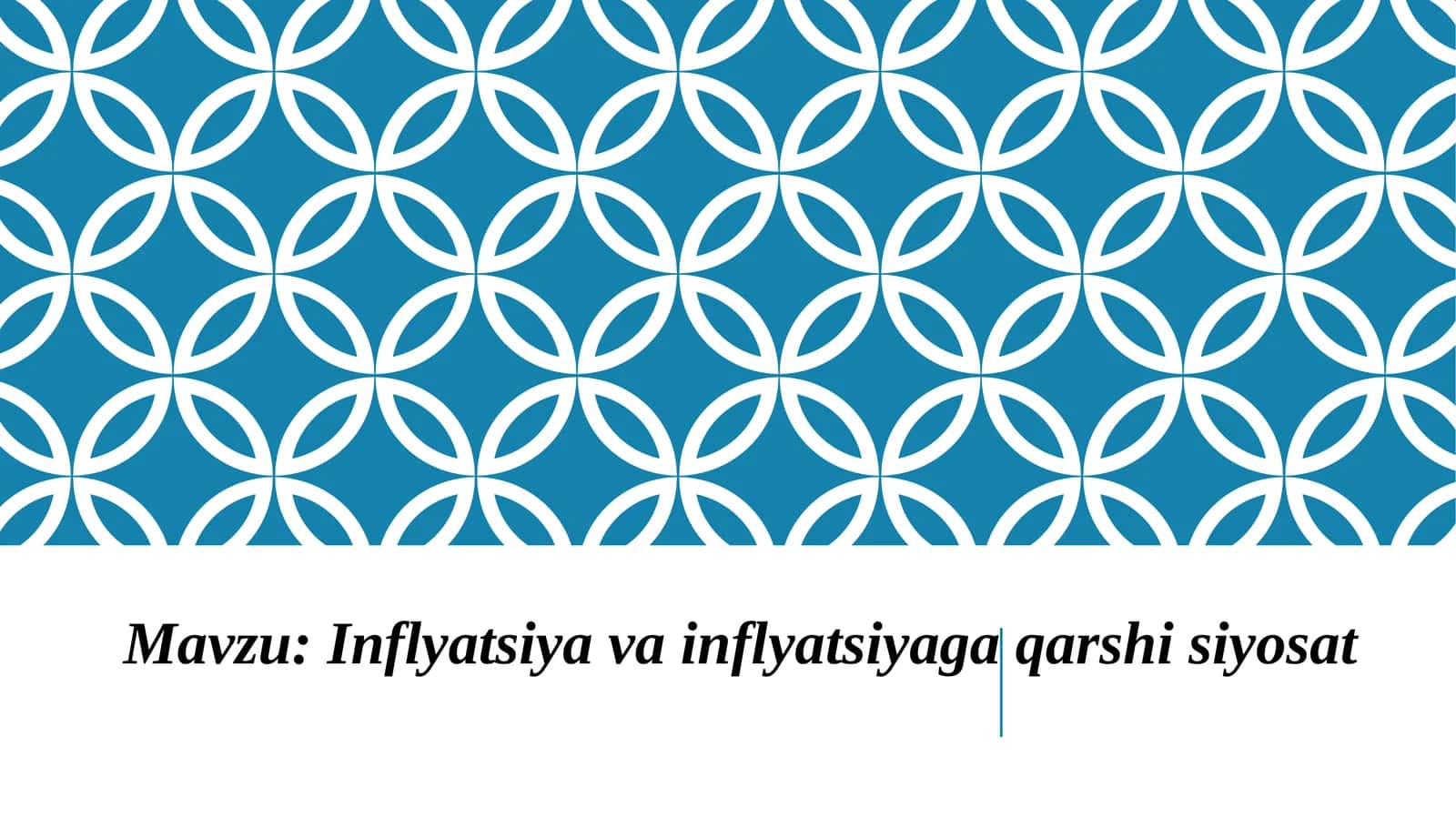 Inflyatsiya va inflyatsiyaga qarshisiyosat