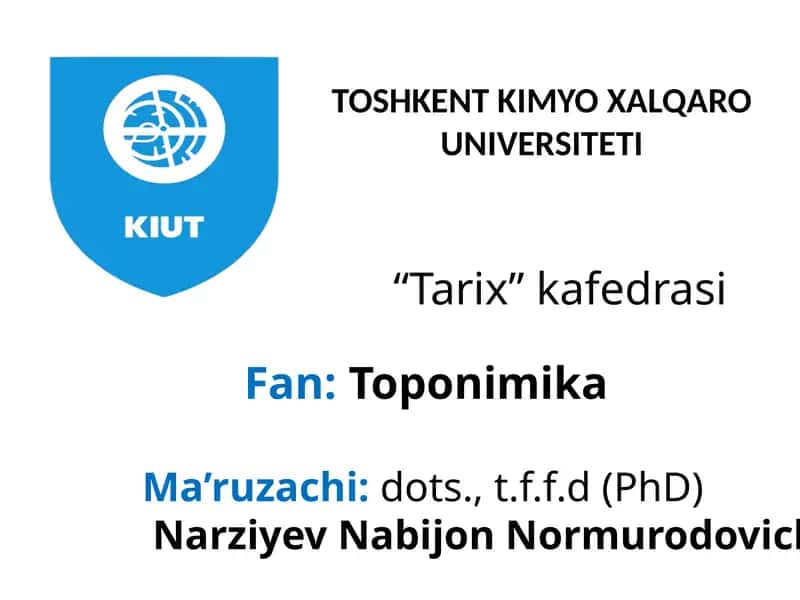Tarixiy Toponimika