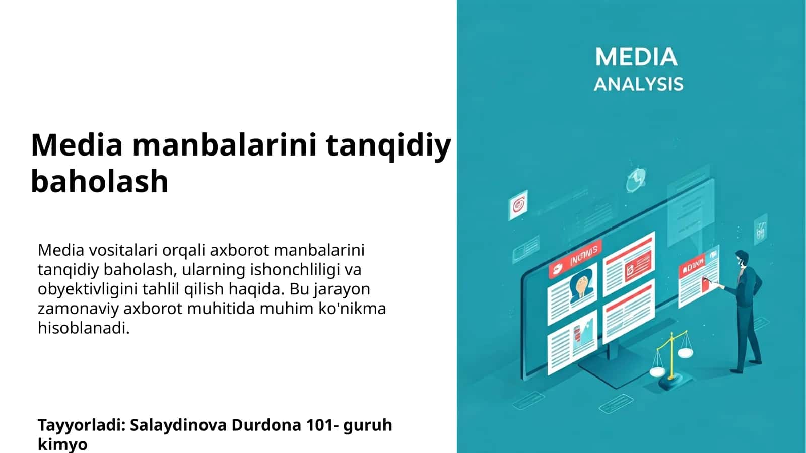 Media manbalarini tanqidiy baholash