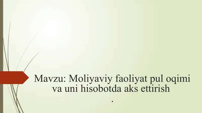Moliyaviy hisobot