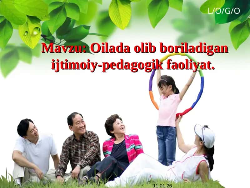 Oilada olib boriladigan ijtimoiy-pedagogik faoliyat