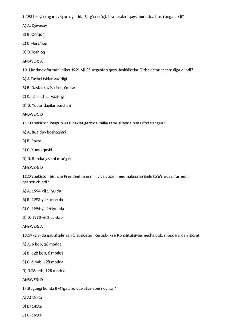O‘zbekiston Respublikasi Konstitutsiyasi