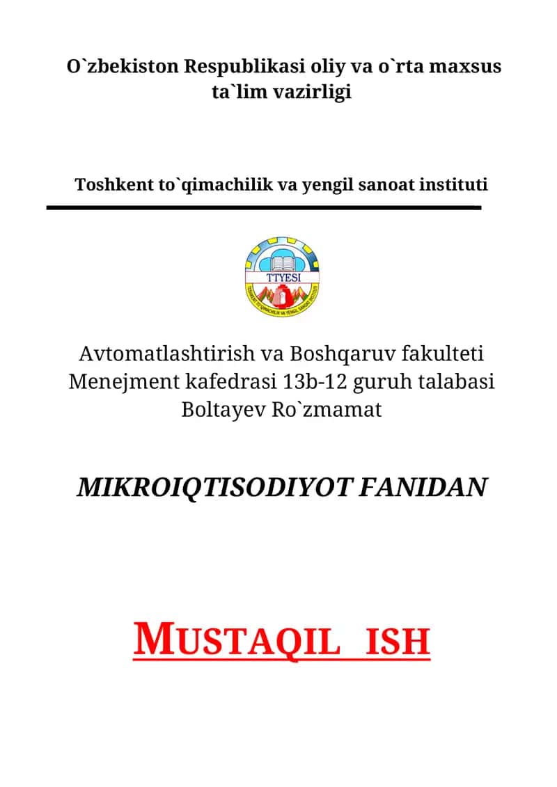 DAVLATNING BOZORGA TA’SIRINI BAHOLASH VA RAQOBATLASHGAN BOZOR SAMARADORLIGI