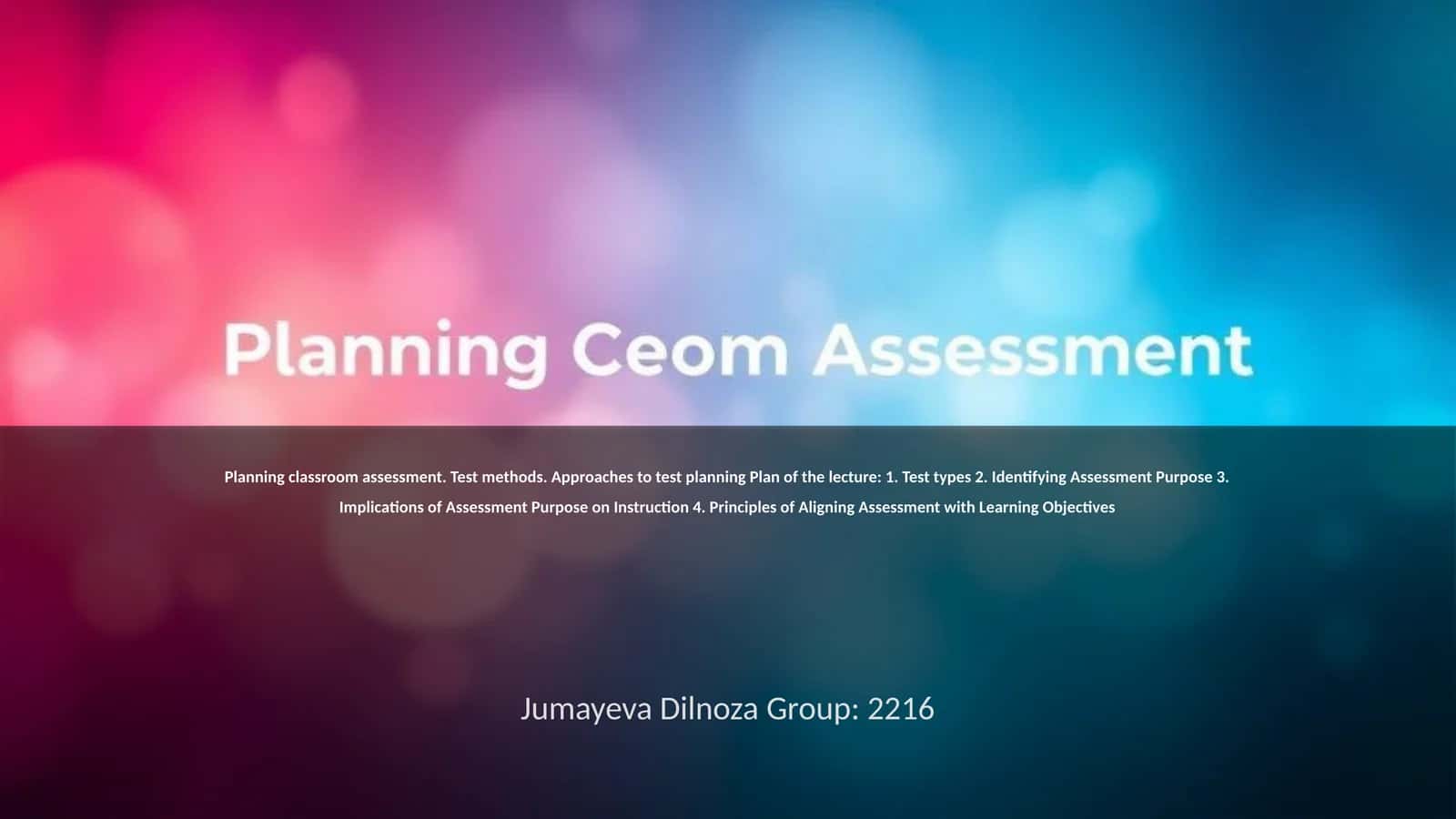 Test methods and approaches to test planning