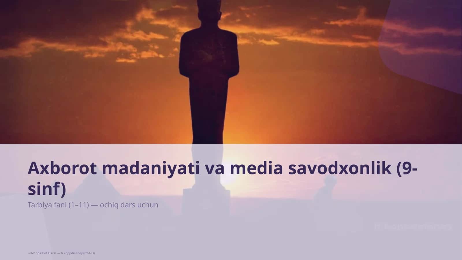 Axborot madaniyati va media savodxonlik (9-sinf)