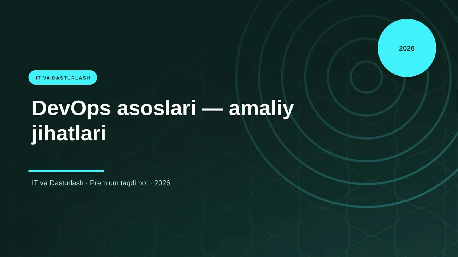 DevOps asoslari — amaliy jihatlari