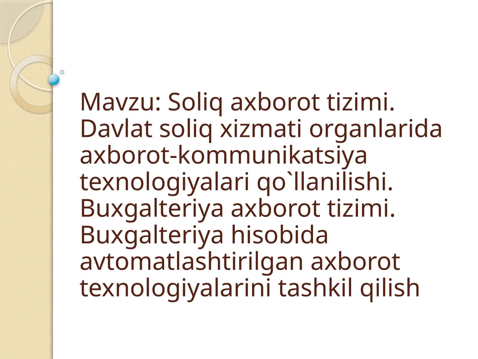 Soliq axborot tizimi