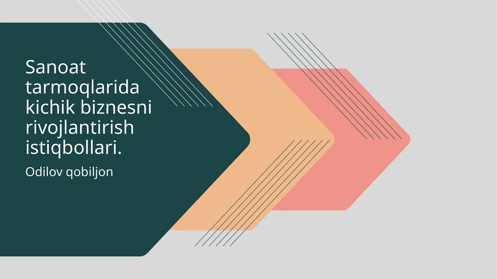 Kichik biznesni rivojlantirish istiqbollari