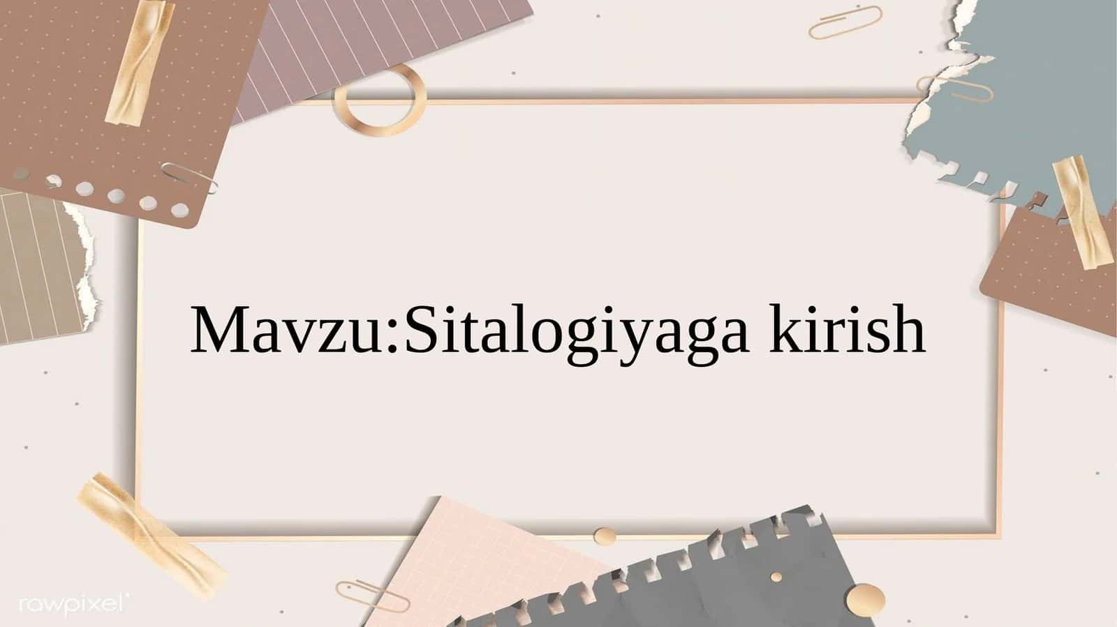 Sitologiyagakirish
