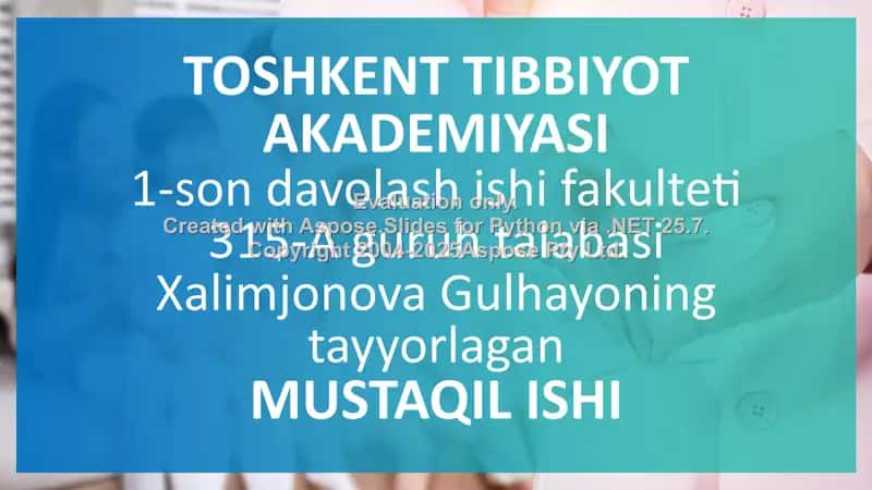 Anafilaksi va unidavolash