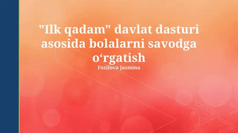 "Birinchi Qadam" Davlat Dasturi