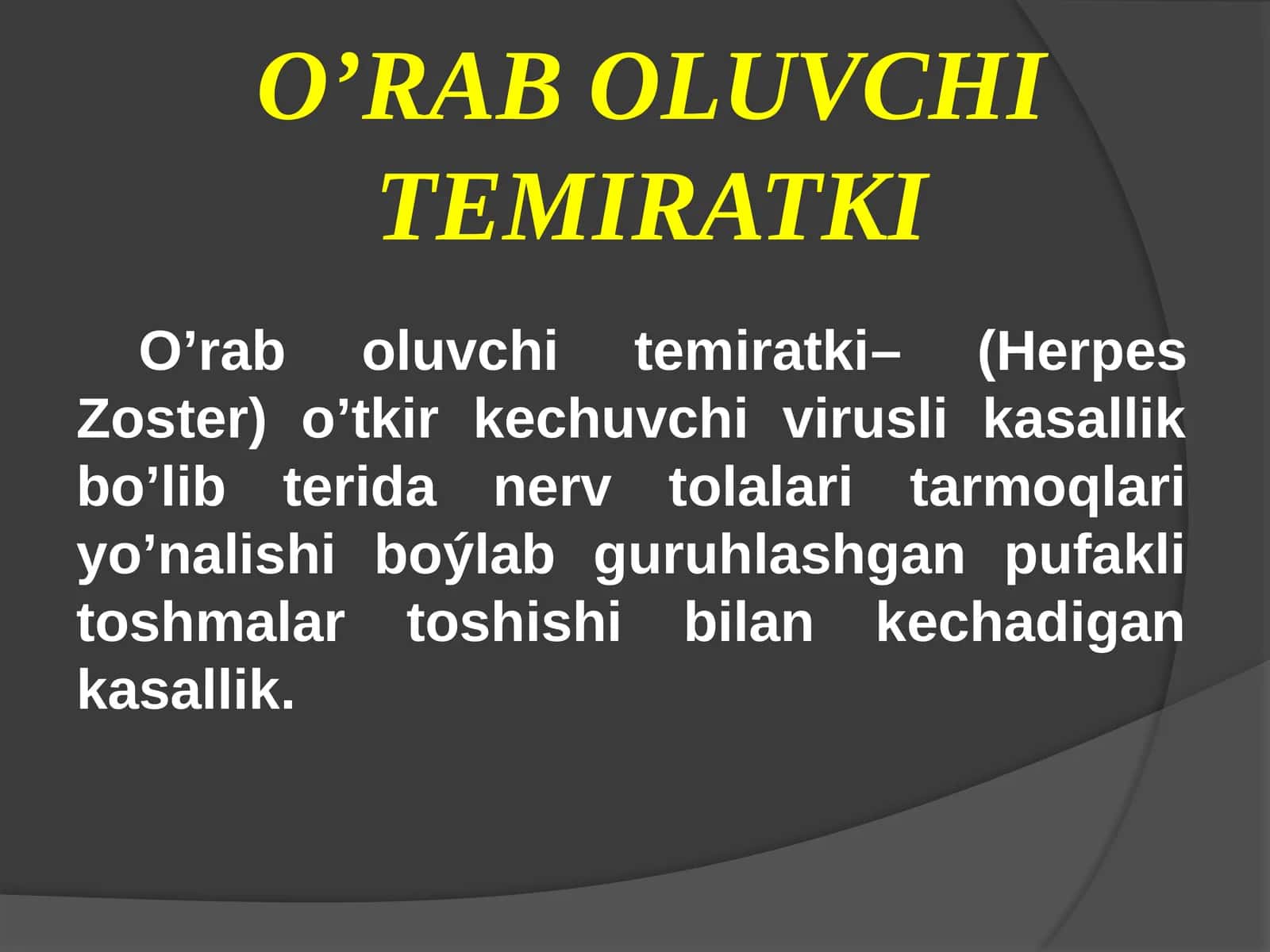O’RAB OLUVCHI TEMIRATKI