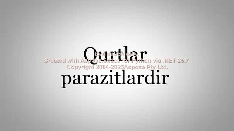 Qurtlar va ularning parazitlik xususiyatlari haqida taqdimot