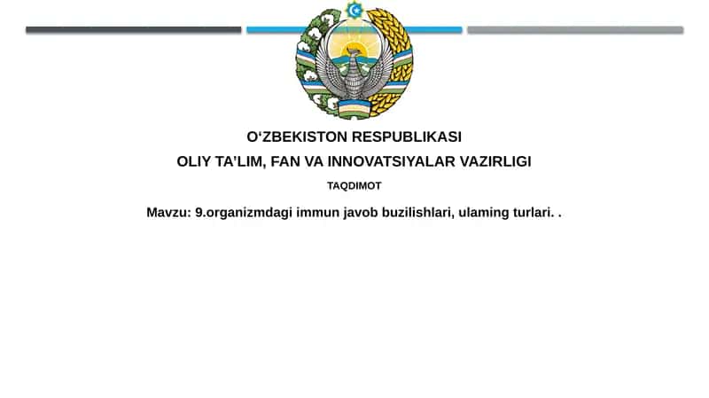 Immunitet reaksiyasining buzilishlari