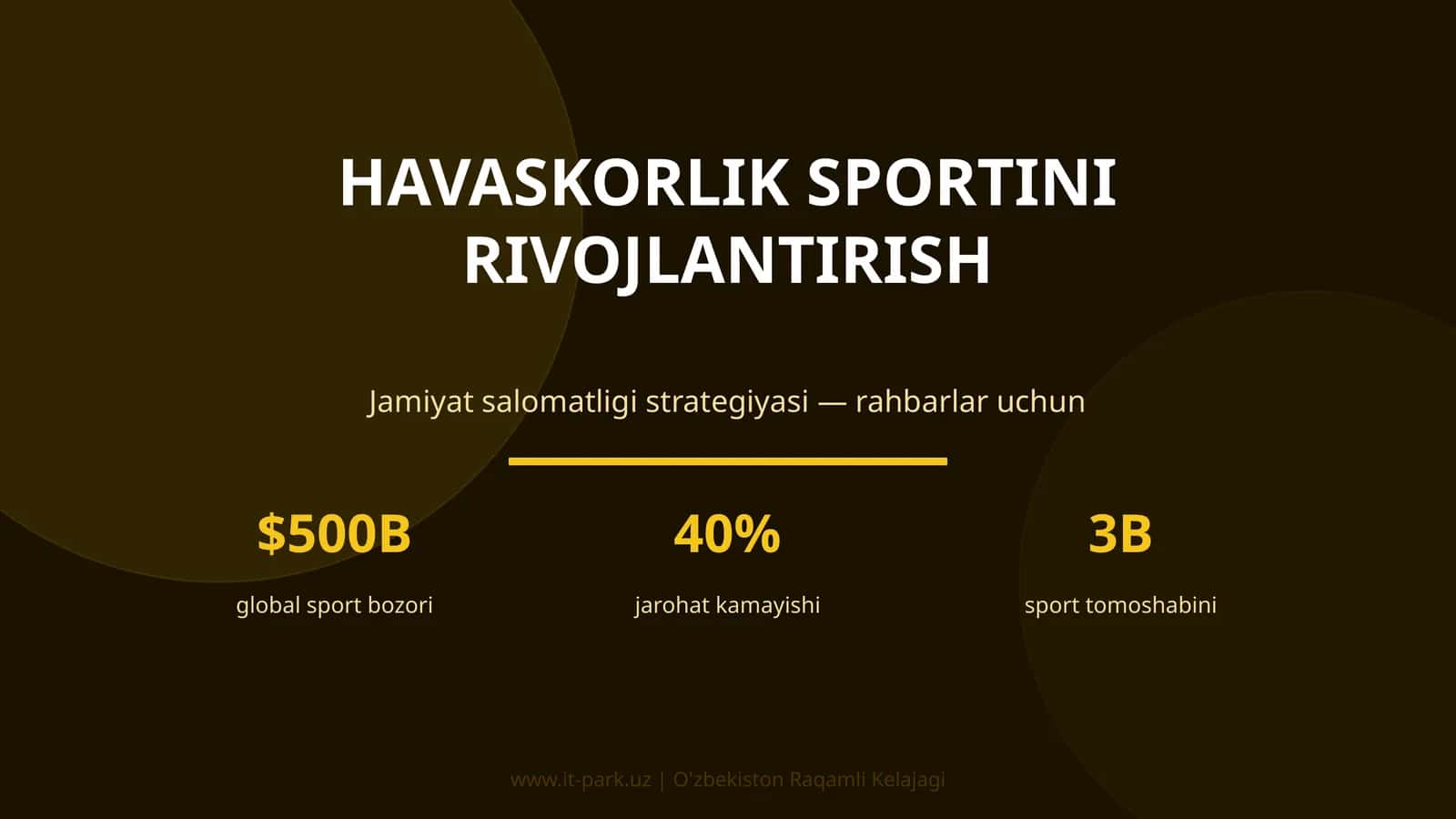 Havaskorlik sportini rivojlantirish