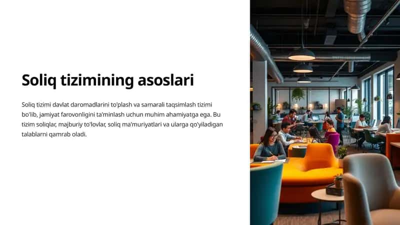Soliq tizimining asoslari