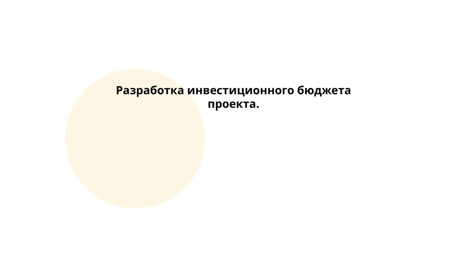 Разработка инвестиционного бюджета проекта