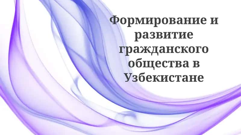 Формирование и развитие гражданского общества в Узбекистане