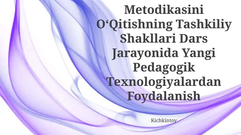 Matematik Tasavvurlarni Shakllantirish Metodikasi