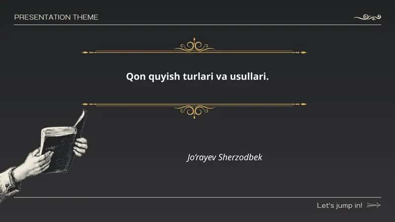 Qon quyish turlari va usullari