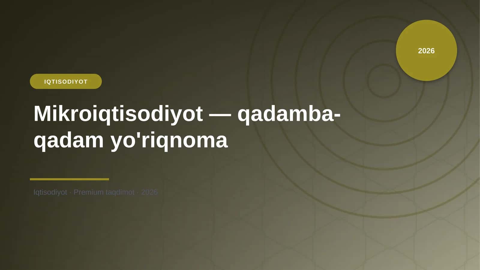 Mikroiqtisodiyot — qadamba-qadam yo'riqnoma
