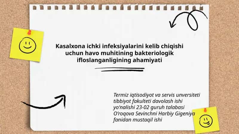 Havo muhitining bakteriologik ifloslanganligi