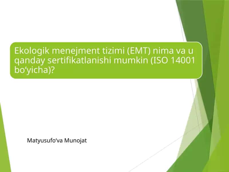 Ekologik menejment tizimi