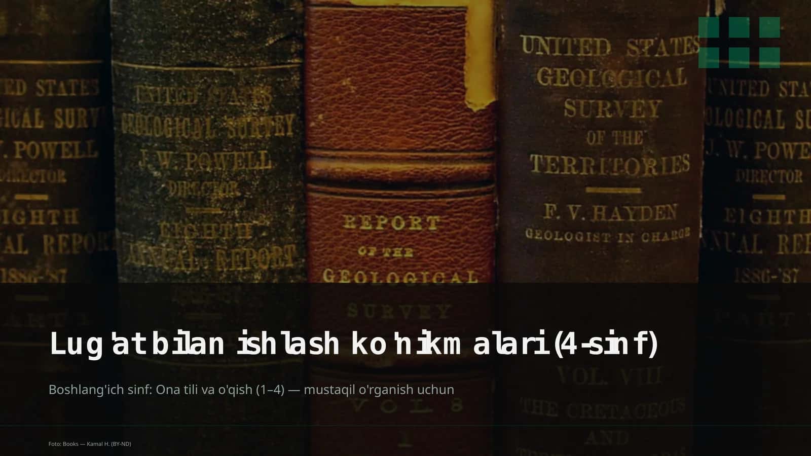 Lug'at bilan ishlash ko'nikmalari (4-sinf)