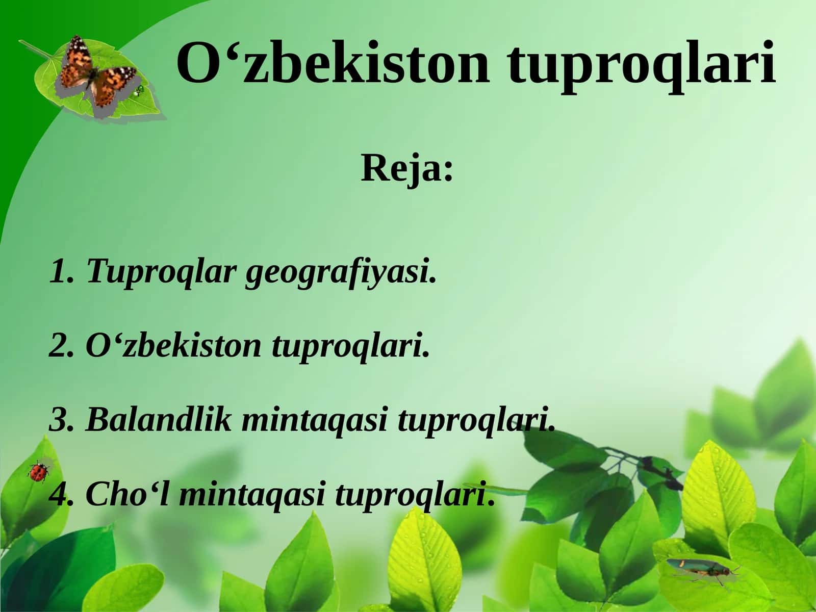O‘zbekiston tuproqlari