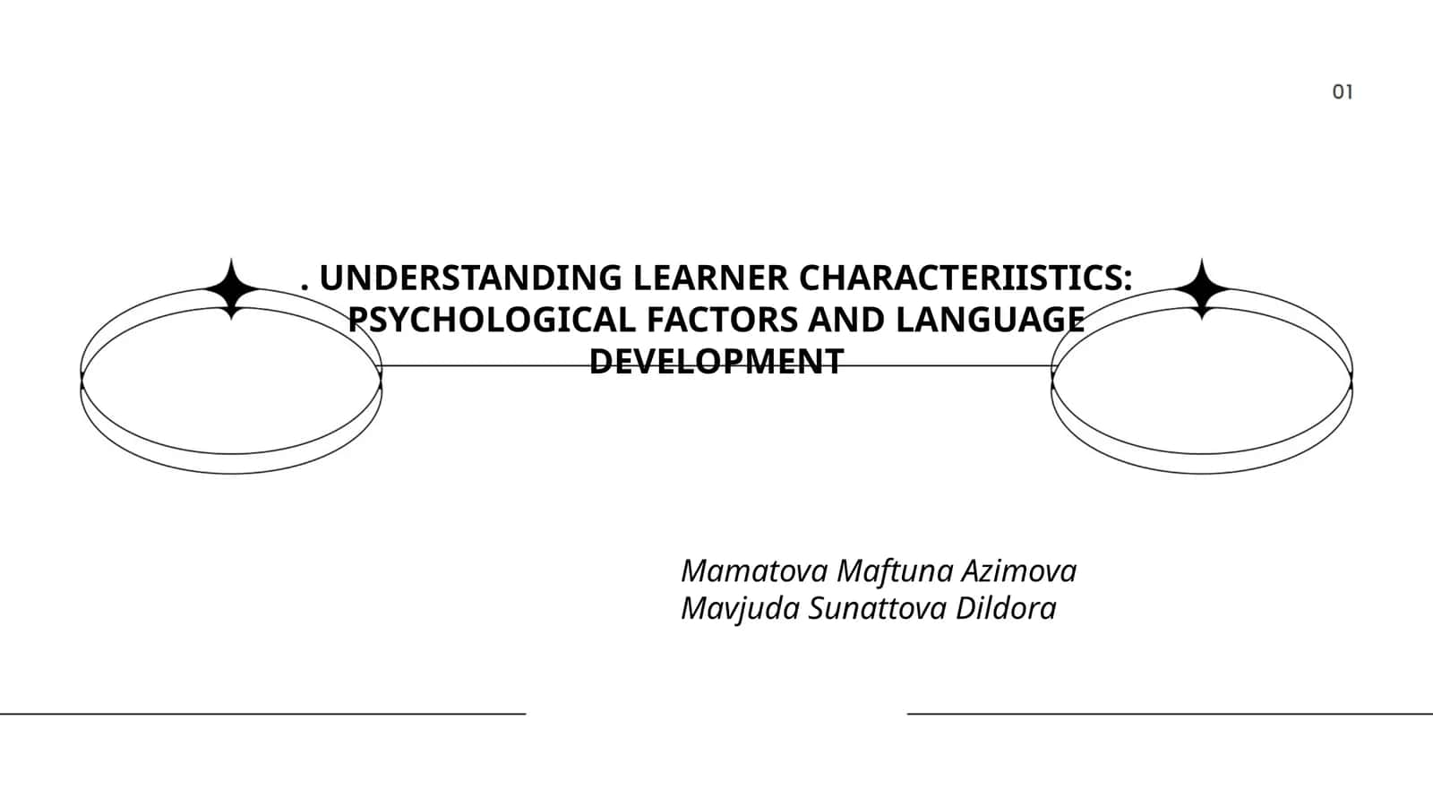 UNDERSTANDING LEARNER CHARACTERIISTICS: PSYCHOLOGICAL FACTORS AND LANGUAGE DEVELOPMENT