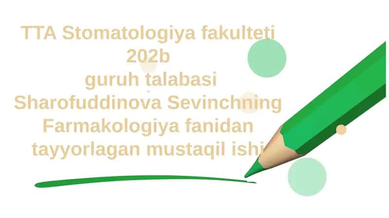 DORI VOSITALARI VA FARMATSEVTIKA FAOLIYATI TO‘G‘RISIDA”GI O‘ZBEKISTON RESPUBLIKASI QONUNIGA O‘ZGARTISH VA QO‘SHIMCHALAR KIRITISH HAQIDA