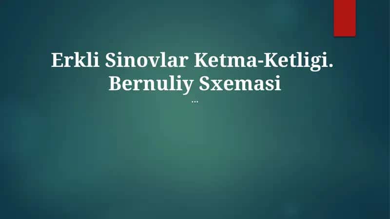 Erkli Sinovlar Ketma-Ketligi