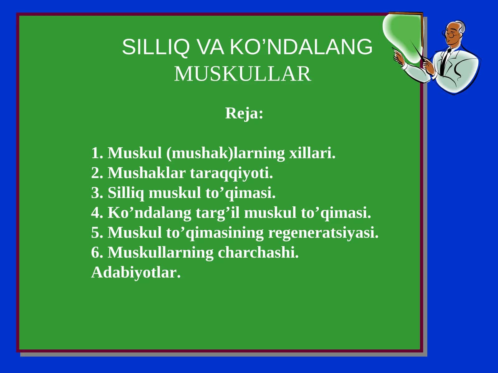 SILLIQ VA KO’NDALANG MUSKULLAR