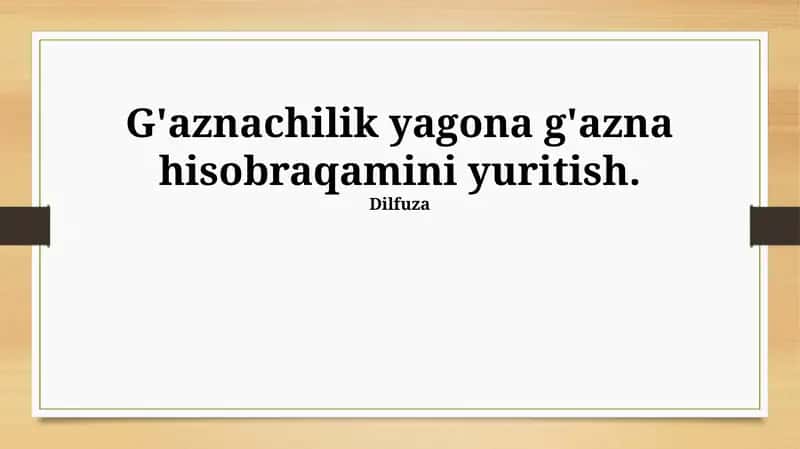 Yagona G'aznachilik Hisobi Boshqaruvi