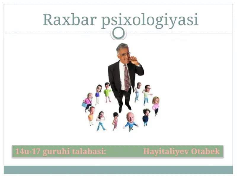 Raxbarpsixologiyasi