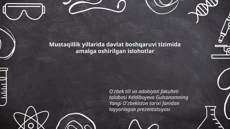 Yangi O'zbekiston tarixi fanidan tayyorlagan prezentatsiya