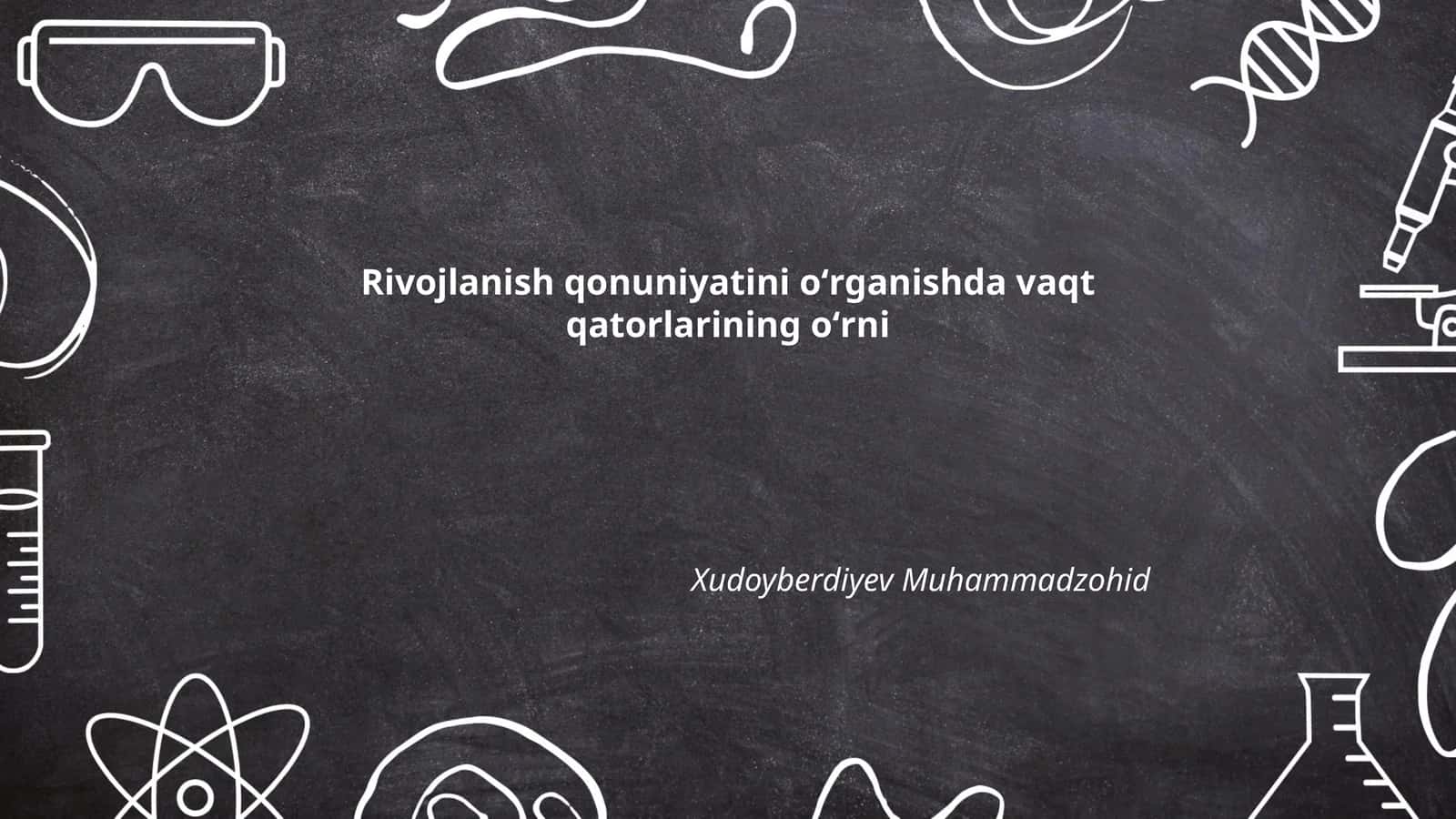 Vaqt qatorlarining oʻrni