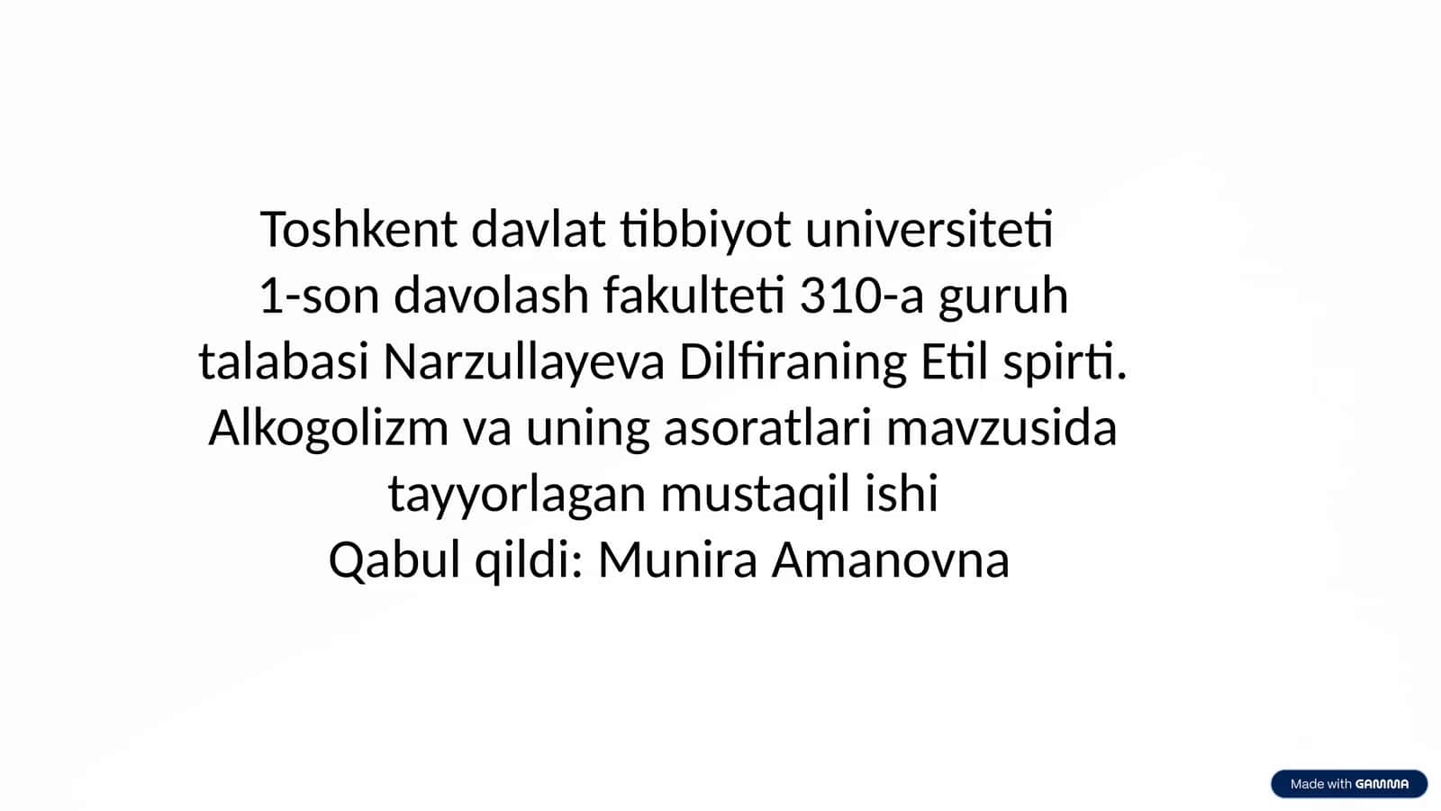 Rivojlanish bosqichlarini va uning jiddiy sog'liqqa asoratlarini chuqur o‘rganish