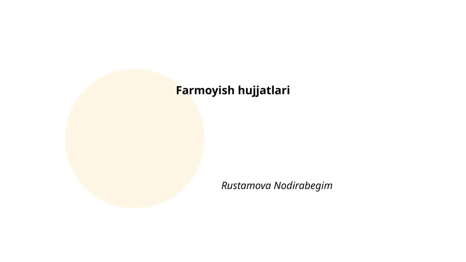 Farmoyish hujjatlari