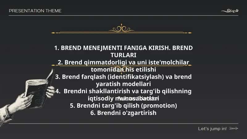 BREND MENEJMENTI FANIGA KIRISH