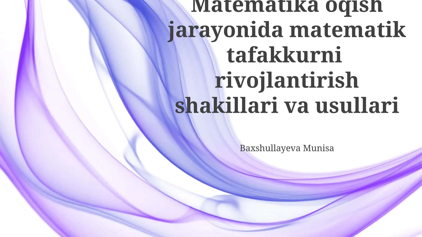 Matematik modellashtirish