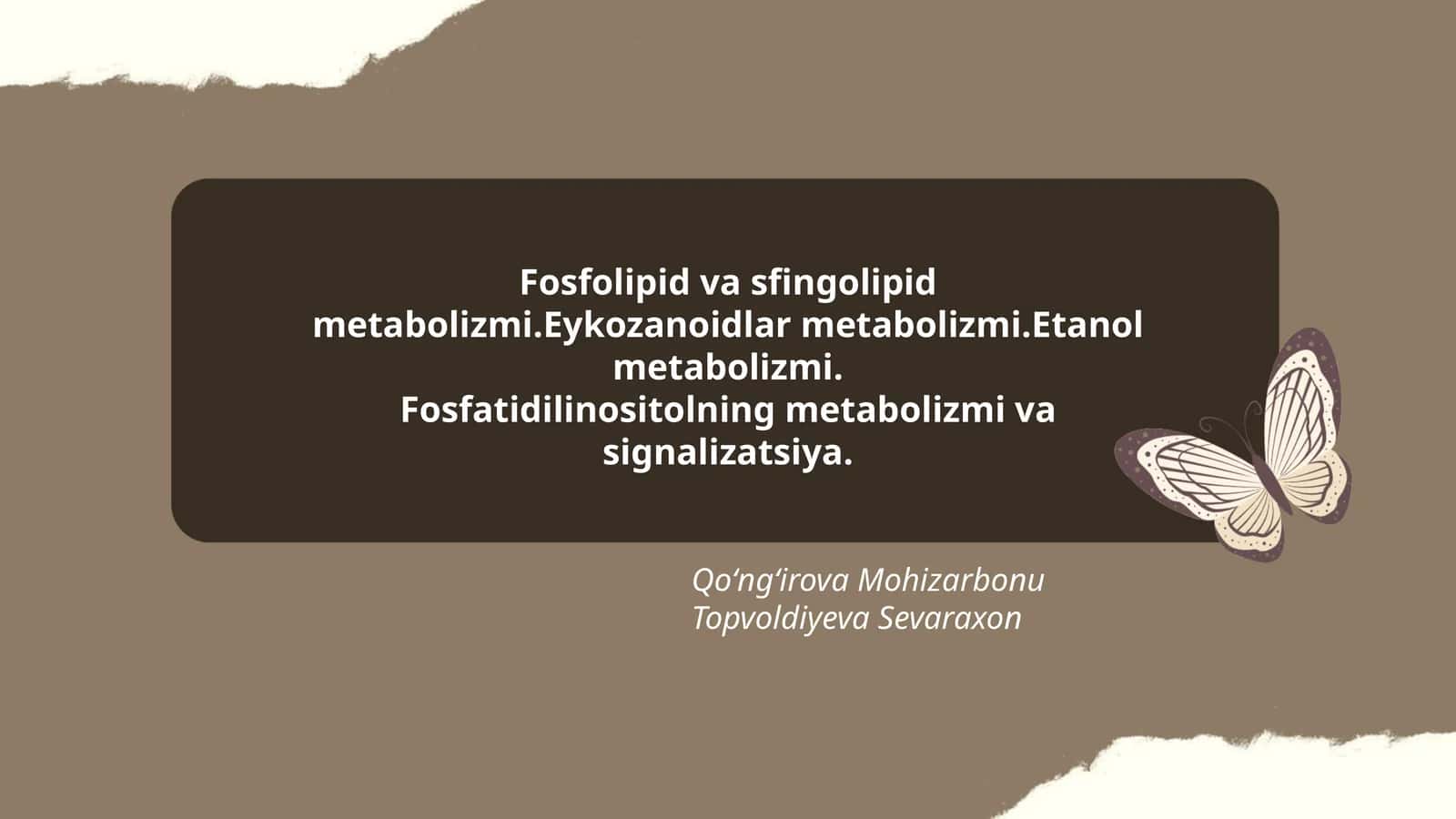 Fosfatidilinositolning metabolizmi va signalizatsiya