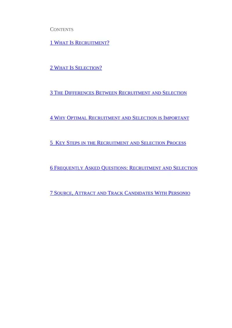 Recruitment and Selection Process