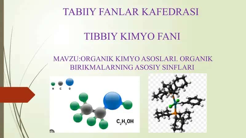 Organik kimyo asoslari