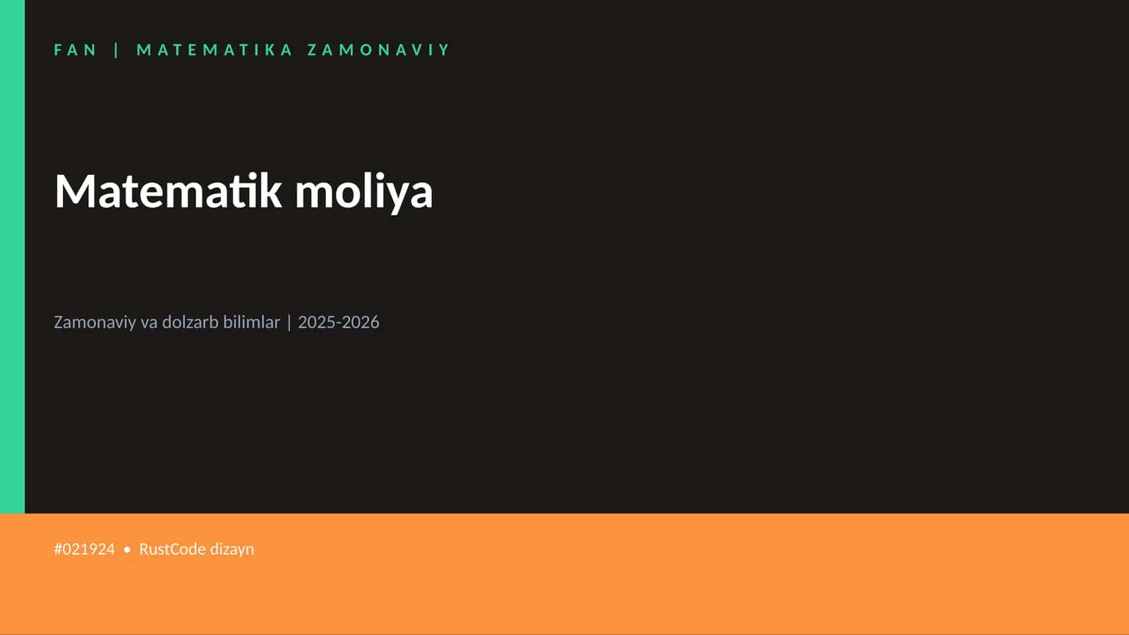 Matematik moliya
